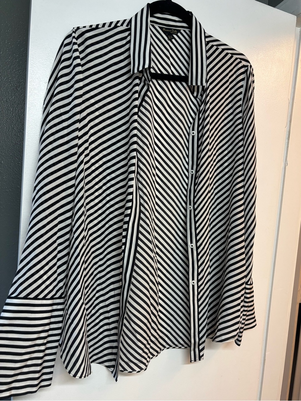 Striped silk blouse
